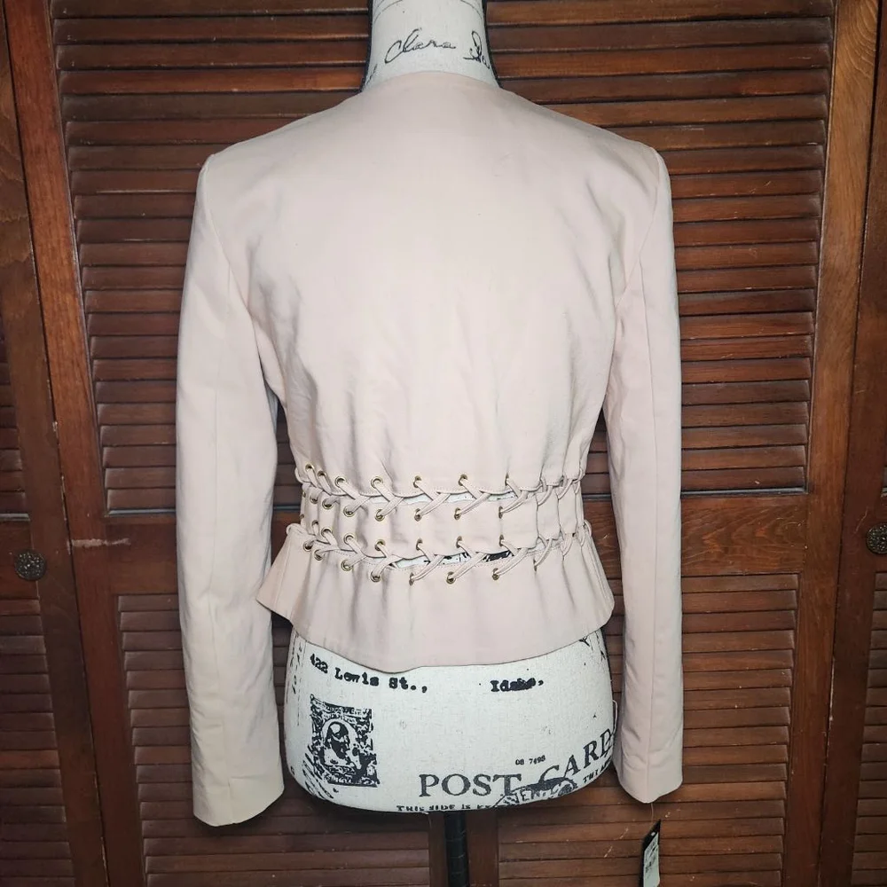 Guess Rugby Tan Miranda Lace Up Waist Blazer